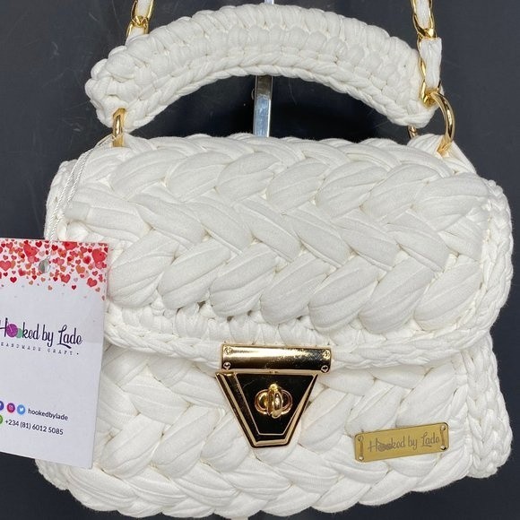 HOOKED BY LADE Crochet Bag White NWT! - Picture 7 of 14